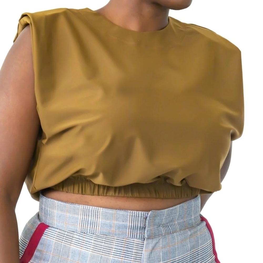 NWT Agbada Crop Top from Rayo Brand - Bush Color